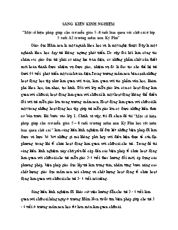 Sáng kiến kinh nghiệm Một số biện pháp giúp cho trẻ mẫu giáo 5-6 tuổi làm quen với chữ cái ở lớp 5 tuổi A2 trường mầm non Ký Phú