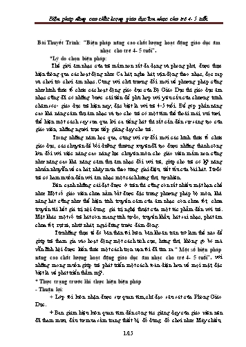 Sáng kiến kinh nghiệm Biện pháp nâng cao chất lượng hoạt động giáo dục âm nhạc cho trẻ 4-5 tuổi