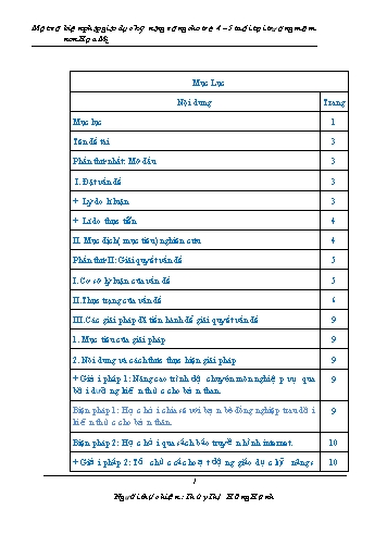 Sáng kiến kinh nghiệm Một số biện pháp giáo dục kỹ năng sống cho trẻ 4-5 tuổi tại trường mầm non Họa Mi