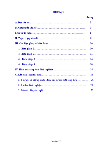 Sáng kiến kinh nghiệm Ứng dụng phương pháp Montessori vào phát triển vận động tinh cho trẻ 3-4 tuổi